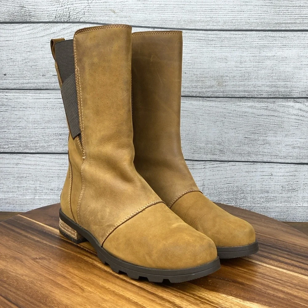 Sorel Emelie Mid Calf Nubuck Leather Waterproof Boot NL2679-286 Women’s Size 6.5